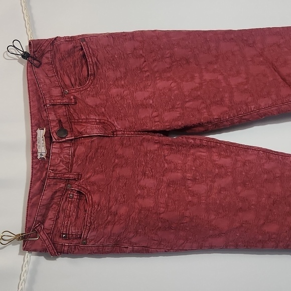 Free People Jacquard Textured Skinny Jeans - Picture 3 of 7